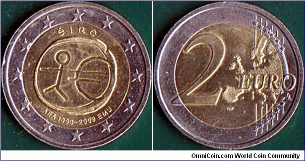 Ireland 2009 2 Euros.

10 Years of the European Monetary Union.