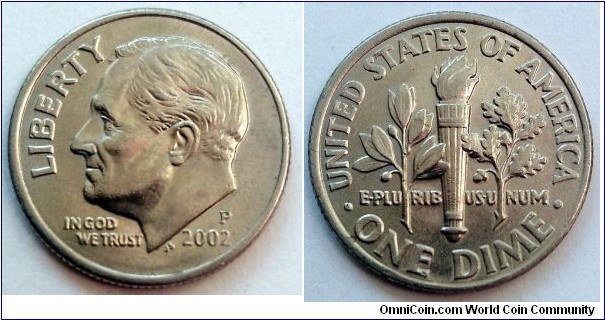 2002 P Roosevelt dime.