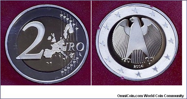 2 Euro 2004 F - Stuttgart. Proof.