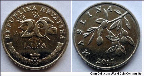 Croatia 20 lipa.
2017