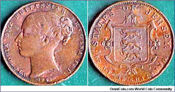 Jersey 1841 1/52 Shilling.