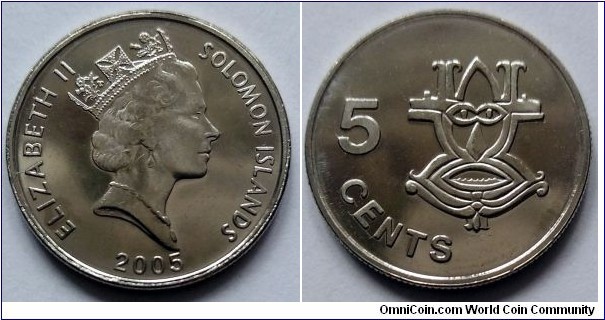 Solomon Islands 5 cents. 2005