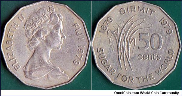Fiji 1979 50 Cents.

F.A.O. - First Indians in Fiji Centenary.