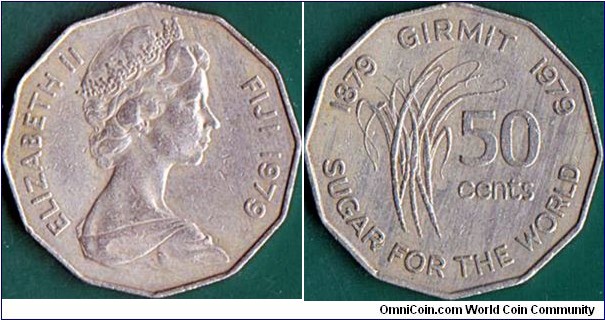 Fiji 1979 50 Cents.

F.A.O. - First Indians in Fiji Centenary.