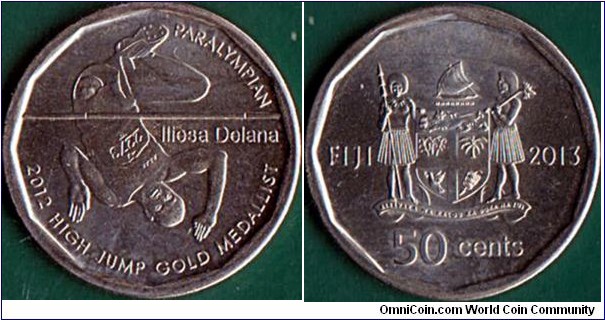 Fiji 2013 50 Cents.

Iliesa Delana.