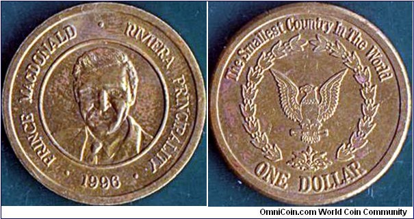 Riviera Principality 1996 1 Dollar.