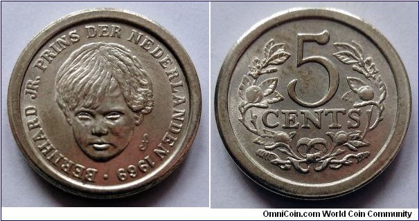 Netherlands 5 cents - Prince Bernhard. Souvenir token.