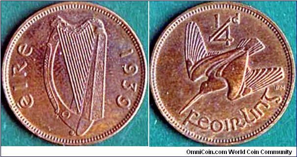 Ireland 1939 1 Farthing.