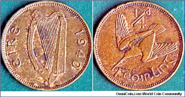 Ireland 1940 1 Farthing.