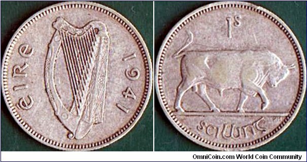 Ireland 1941 1 Shilling.