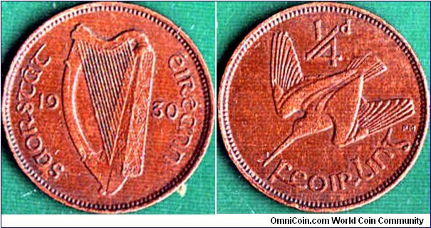 Ireland 1930 1 Farthing.