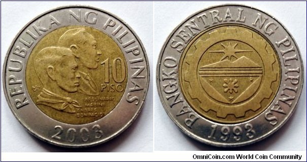 Philippines 10 piso.
2003 (II)