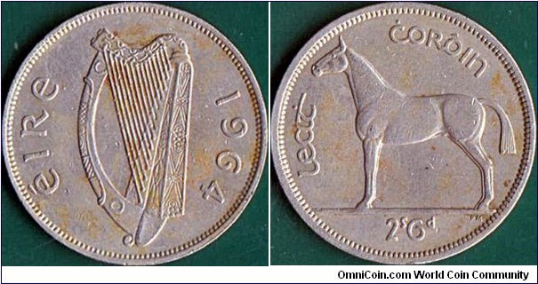 Ireland 1964 1/2 Crown.