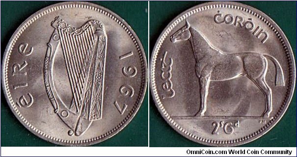 Ireland 1967 1/2 Crown.