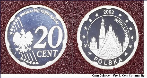 Poland 20 Euro cents Pattern - Wrocław