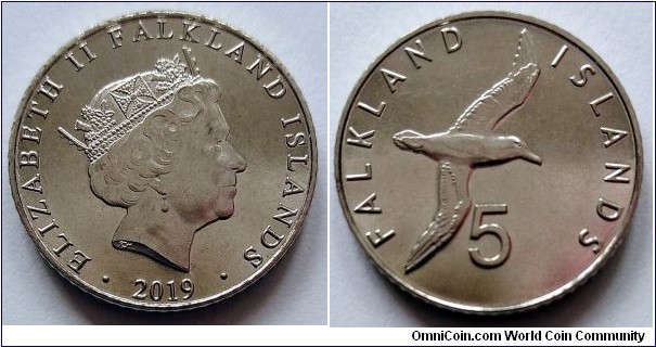 Falkland Islands 5 pence. 2019