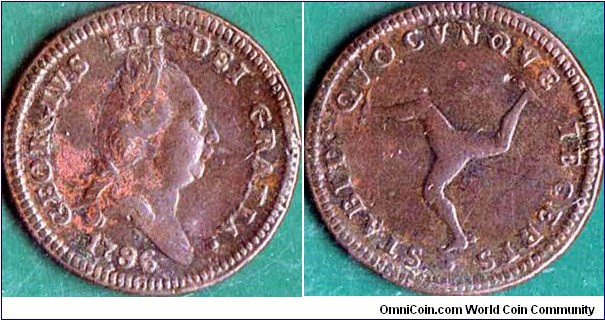 Isle of Man 1786 1 Penny.