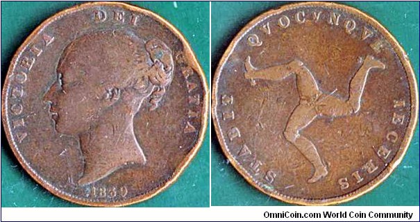 Isle of Man 1839 1 Penny.

Spacefiller.