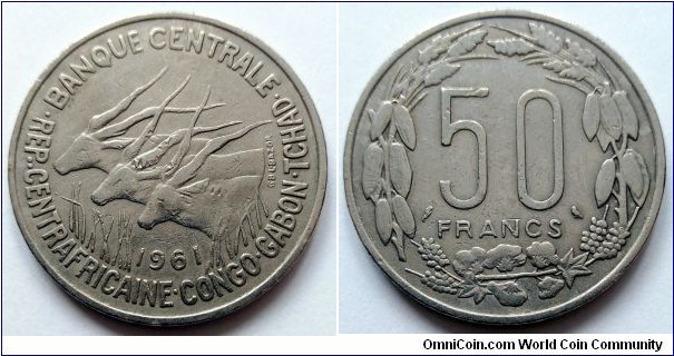 Equatorial African States 50 francs. 1961 (II)