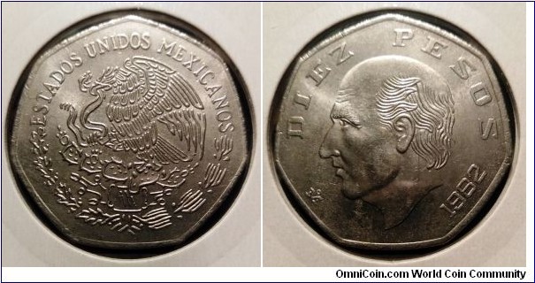 Mexico 10 pesos.
1982 (II)