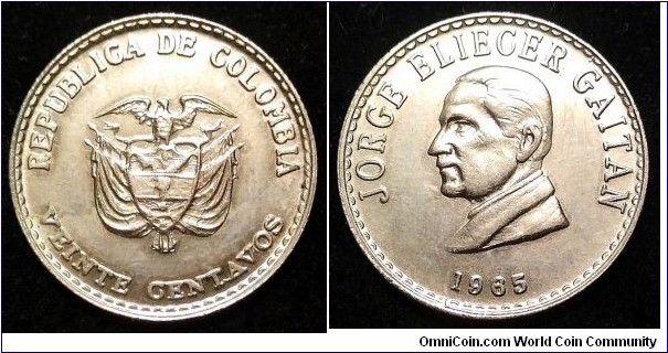 Colombia 20 centavos.
1965