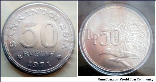 Indonesia 50 rupiah.
1971 (III)