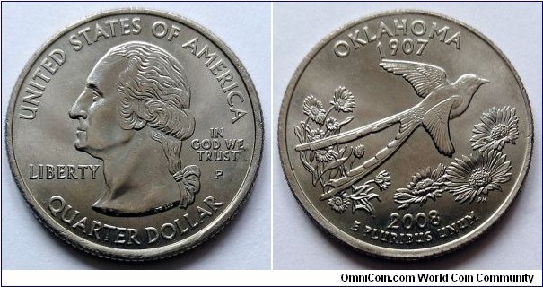 2008 P State quarter - Oklahoma