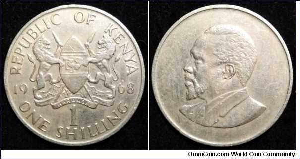 Kenya 1 shilling.
1968 (II)