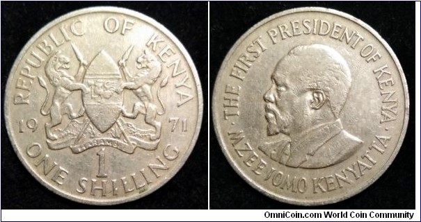 Kenya 1 shilling.
1971 (II)