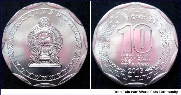 Sri Lanka 10 rupees.
2013