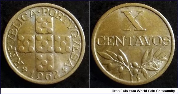 Portugal 10 centavos.
1962