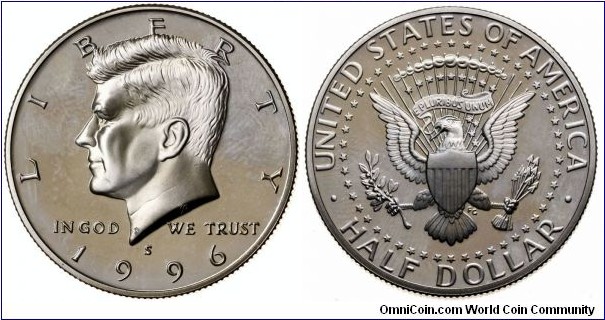 1996 - S - Kennedy Half proof