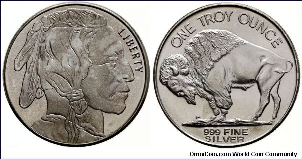 Buffalo silver round