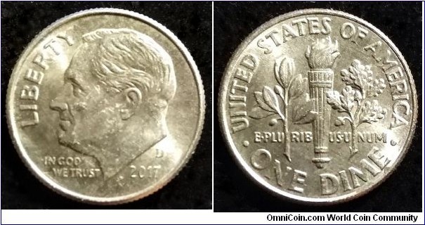 2017 D Roosevelt dime