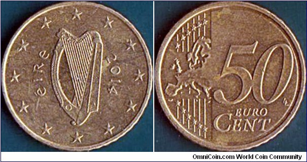 Ireland 2014 50 Euro Cents.