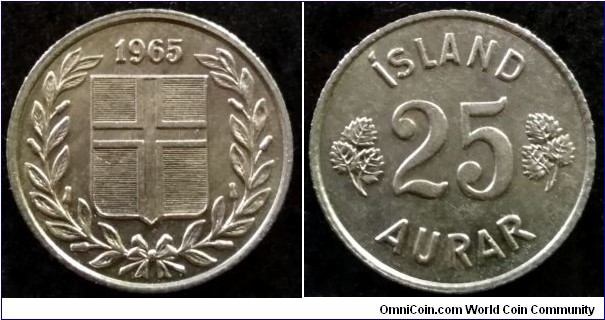 Iceland 25 aurar.
1965 (II)