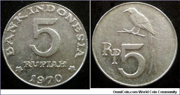 Indonesia 5 rupiah.
1970 (II)