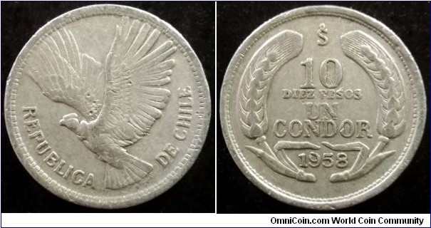 Chile 10 pesos (1 condor) 1958