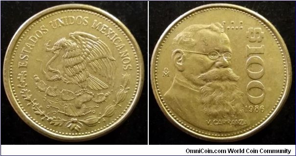 Mexico 100 pesos.
1986