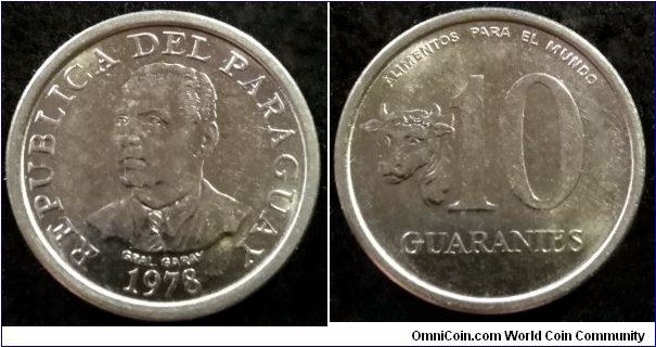 Paraguay 10 guaranies.
1978, F.A.O. (II)