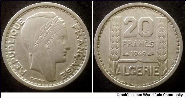 Algeria 20 francs.
1949, French protectorate (II)
