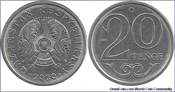 Kazakhistan 20 Tenge 2020 - New Kazakh Alphabet 