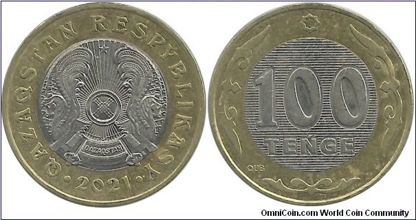 Kazakhistan 100 Tenge 2021 - New Kazakh Alphabet