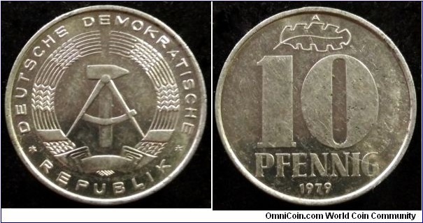 German Democratic Republic (East Germany) 10 pfennig.
1979 (II)