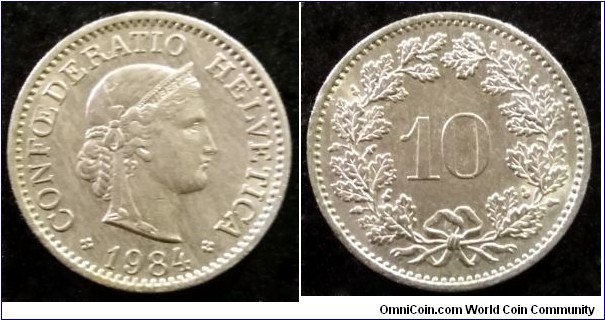 Switzerland 10 rappen.
1984