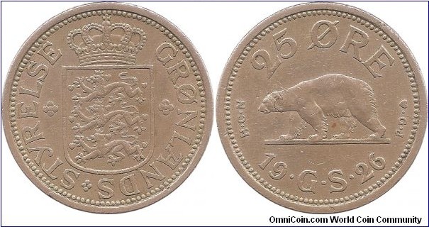 25 Øre 1926 Greenland