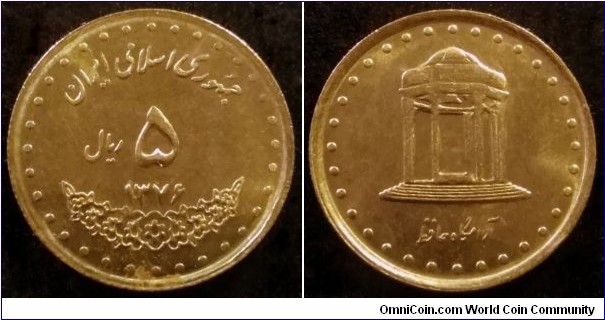 Iran 5 rials. 1997 (SH  1376)