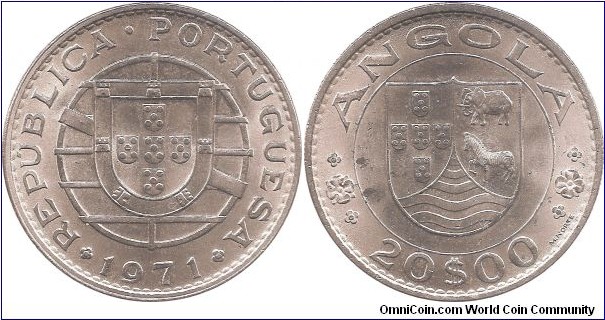 20 Escudos 1971 Angola