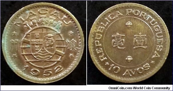 Macau 10 avos.
1952