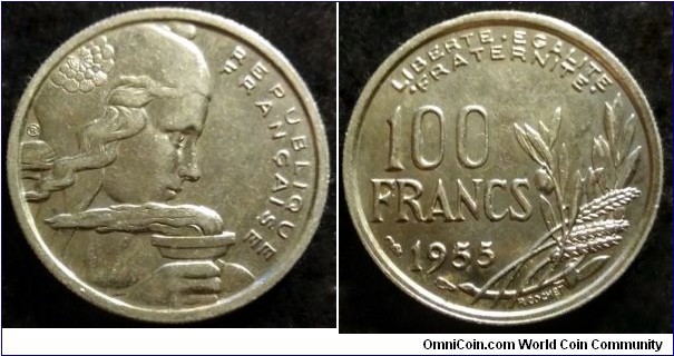 France 100 francs.
1955 (III)